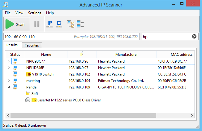 Advanced IP Scanner is a free, fast and easy-to-use network scanner.